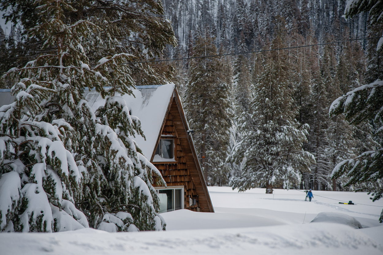 Deep snow blankets