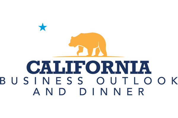California Business Outlook and Dinner logo with a gold bear and blue star.