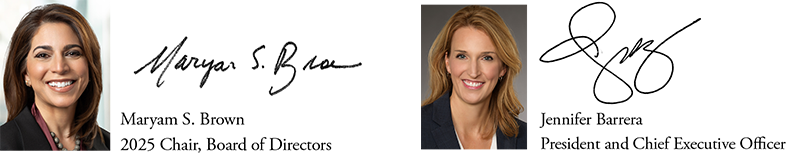 Signatures of Maryam S. Brown and Jennifer Barrera