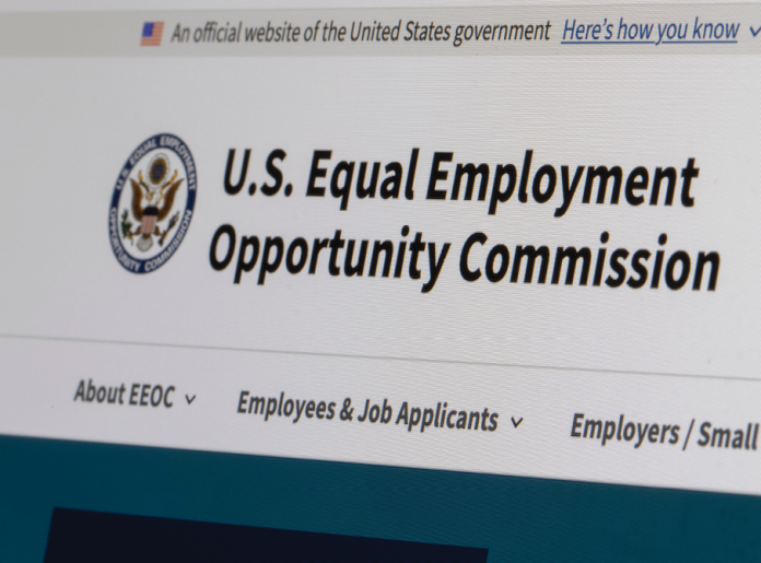 Close-up of the U.S. Equal Employment Opportunity Commission website header.