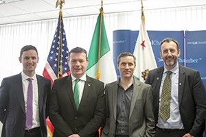 Voxpro Managing Director Aidan O’Shea, Irish Minister for the Environment, Community and Local Government Alan Kelly, Voxpro USA Director Philip McNamara, and Irish Consul General in San Francisco Philip Grant.