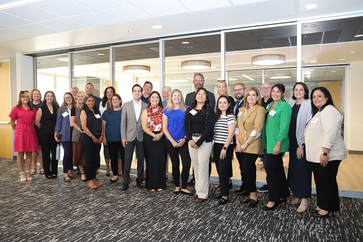 Members of the first class of the California Business Advocacy Academy pause at the end of their information-packed first session focusing on the power of chambers and the California business policy landscape. The six-month professional development program will include four virtual sessions and conclude with another in-person session.