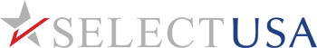 SelectUSA logo with a gray star, red checkmark and gray and blue lettering.