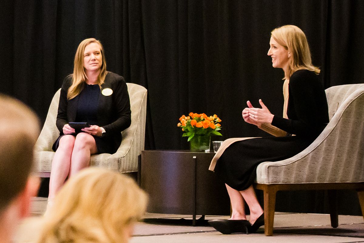 Greater Conejo Valley Chamber CEO Danielle Borja (left) and CalChamber President and CEO Jennifer Barrera.