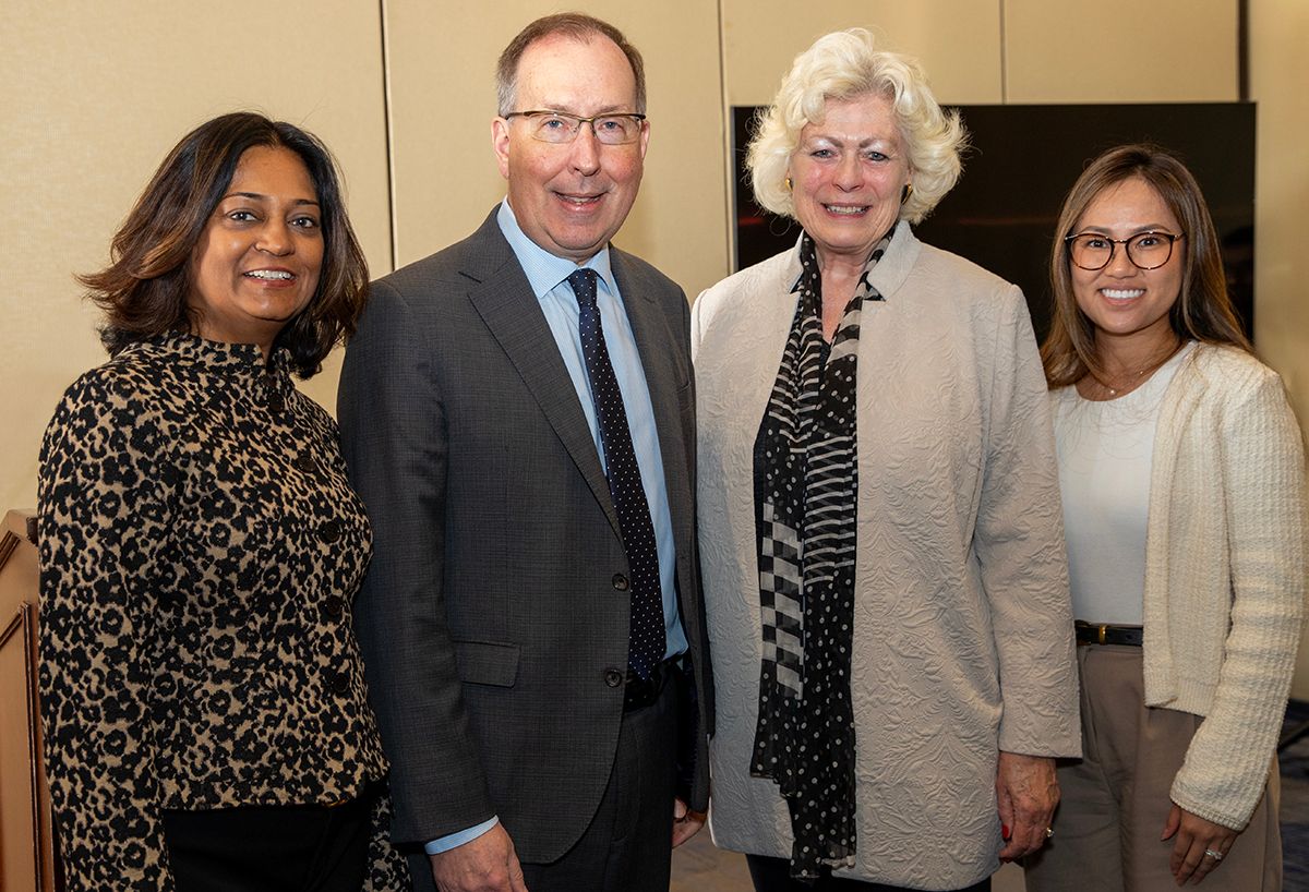 (From left) Sima Patel, chair, CalChamber Council for International Trade; John Murphy, senior vice president, head of international, U.S. Chamber of Commerce; Susanne Stirling, CalChamber senior vice president, international affairs; and Nikkie Nguyen, government affairs manager, Western Region, U.S. Chamber of Commerce.