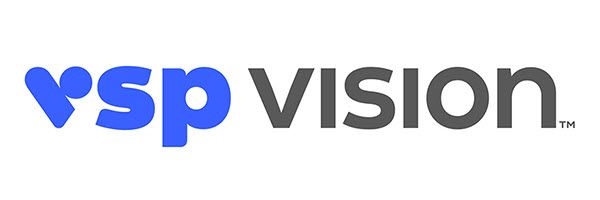 VSP Vision logo with blue vsp lettering and gray VISION text.