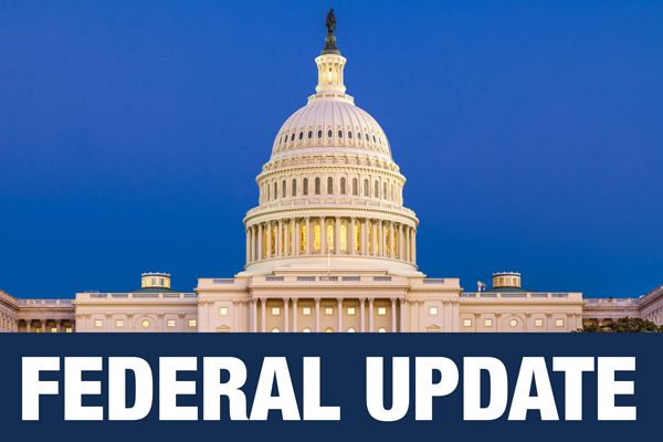 The U.S. Capitol dome above a dark blue banner reading FEDERAL UPDATE.