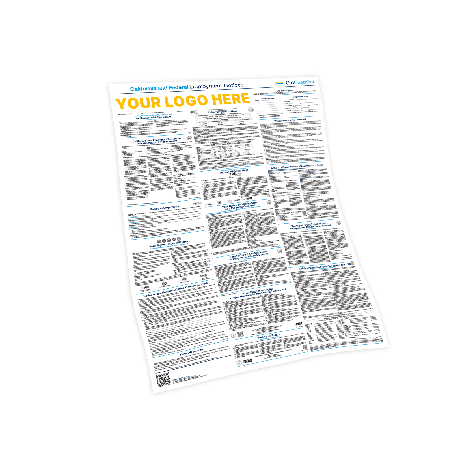 custom cal/fed employee notice poster