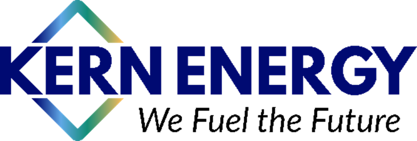 Kern Energy wordmark in dark blue with the tagline We Fuel the Future.