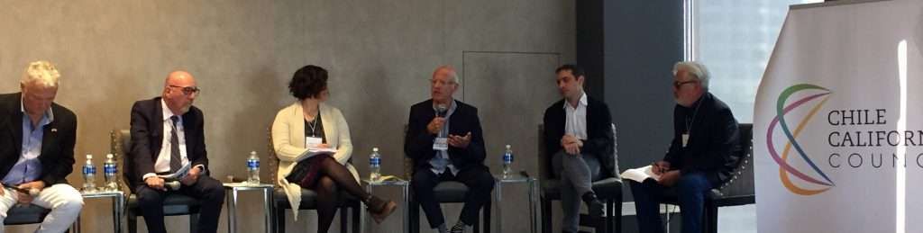 From left: Pedro Pablo Cabrera, Lorenzo Soria, Loreto Caro, Gary Shapiro, Juan de Dios Larraín, and Francisco Letelier.
