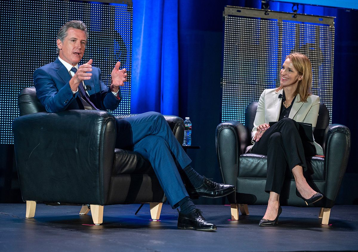 Governor Gavin Newsom sits down with CalChamber President and CEO Jennifer Barrera