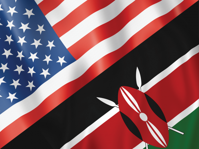 United States and Kenya flags overlap diagonally.