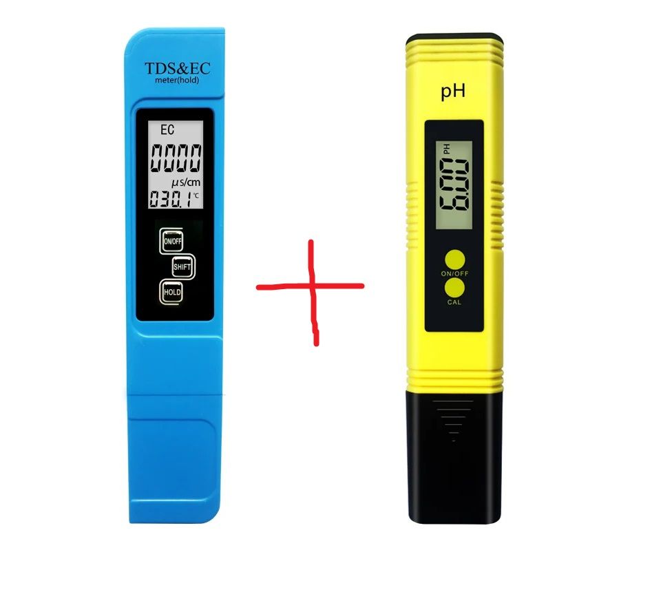 Digital pH and TDS&EC Meter Combo – 4-in-1 Water Quality Tester for Accurate Monitoring