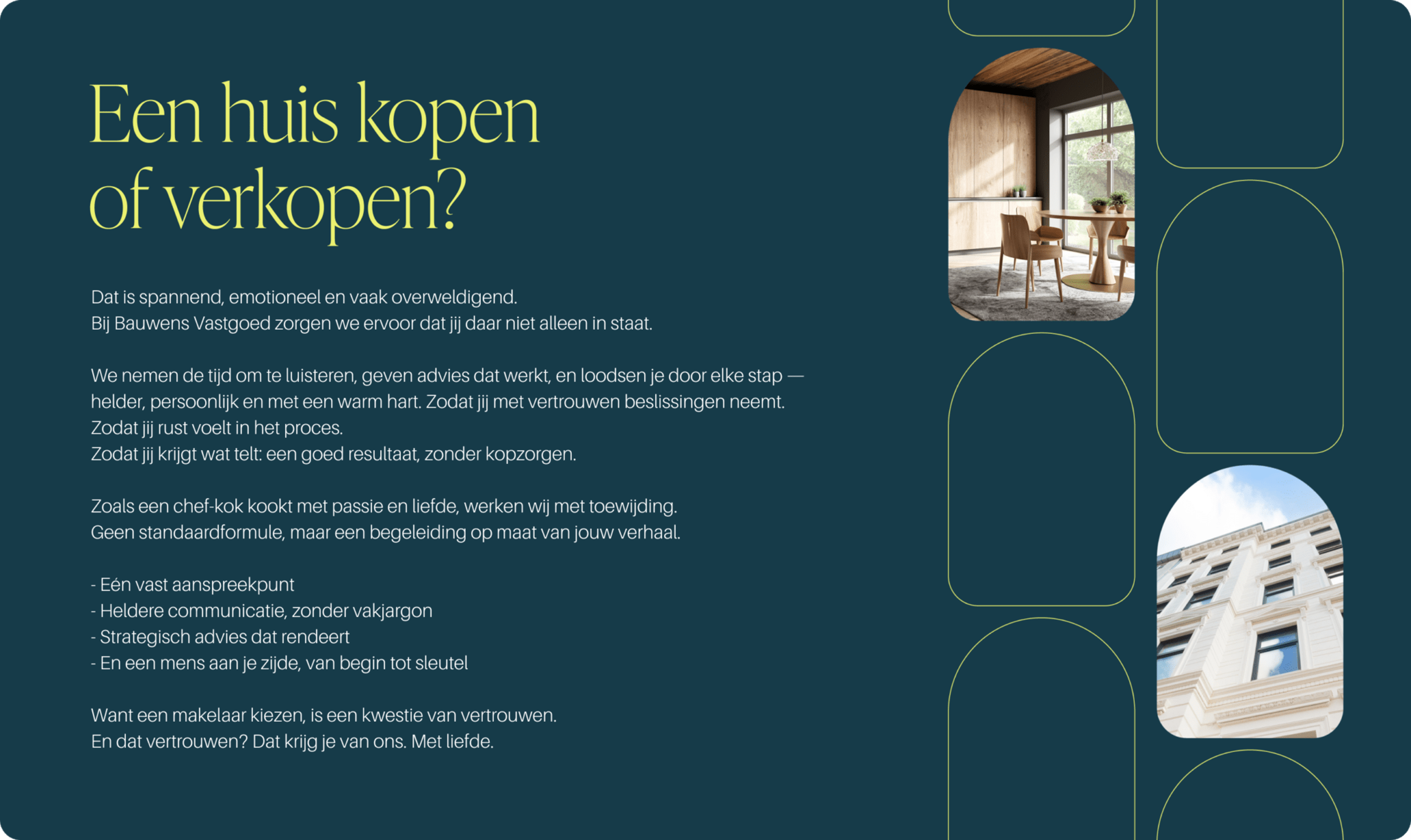 Bauwens Vastgoed: imagery and design