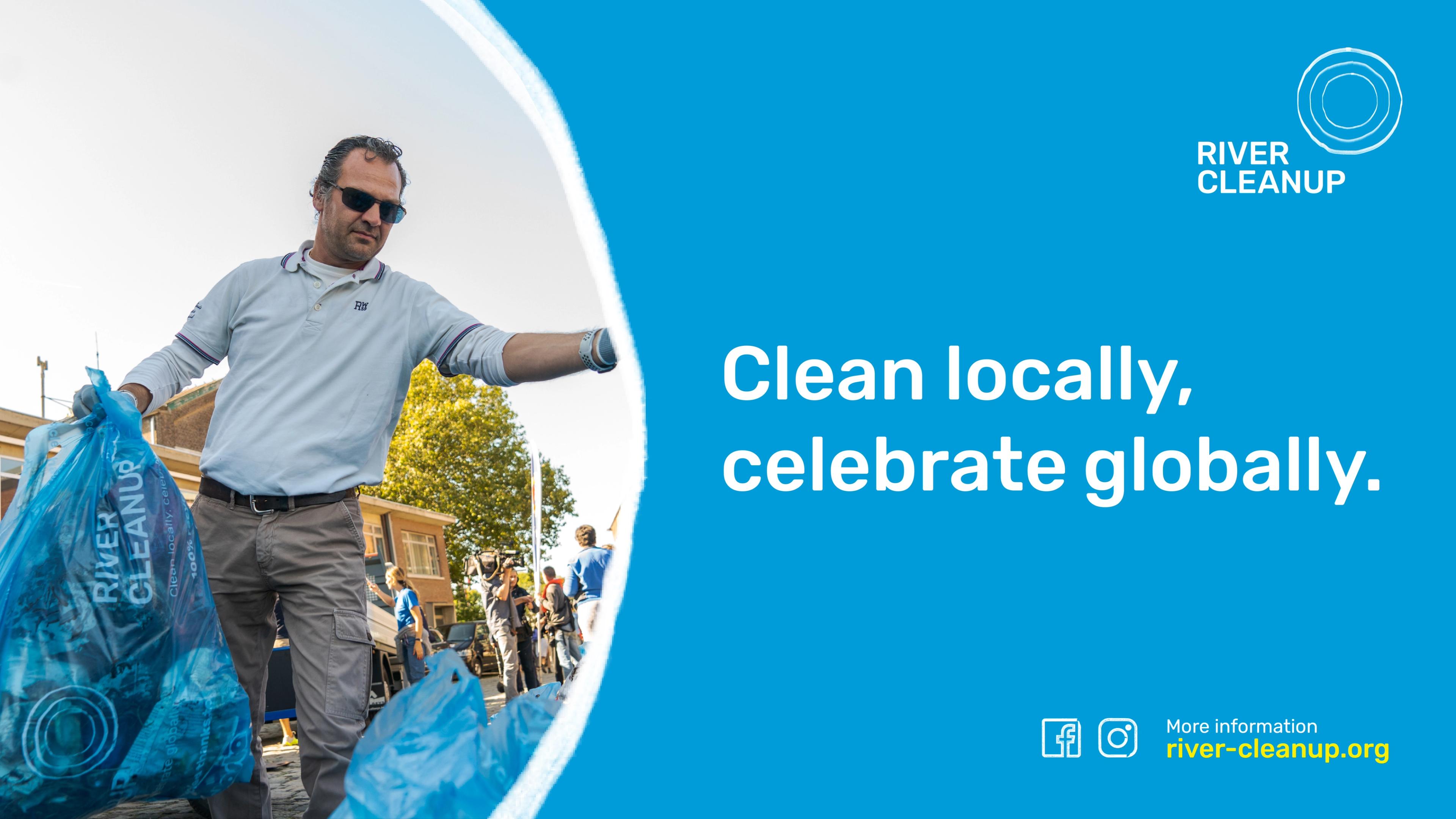 River Cleaup's branding includes a strong tagline