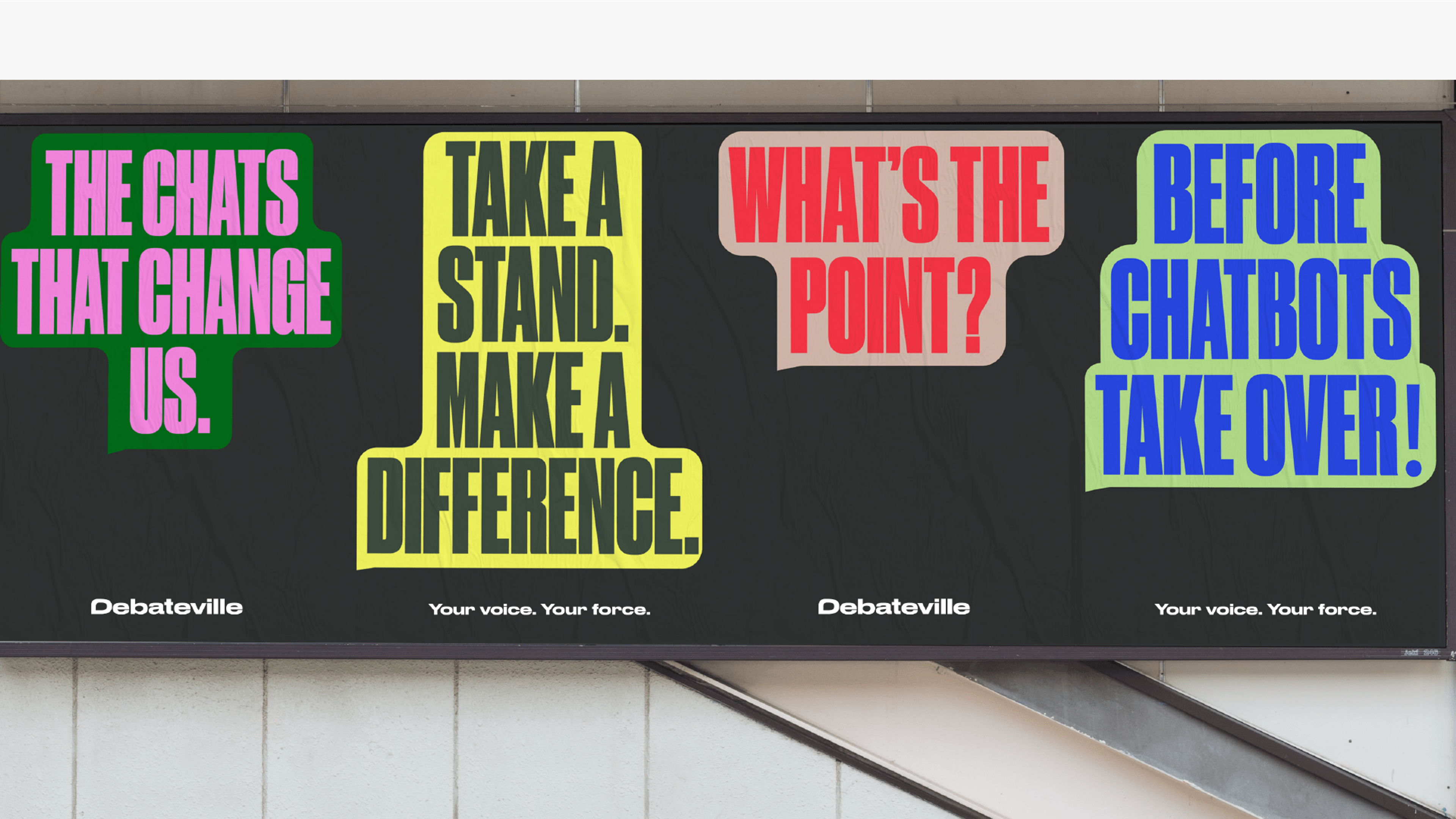Debateville branding applications