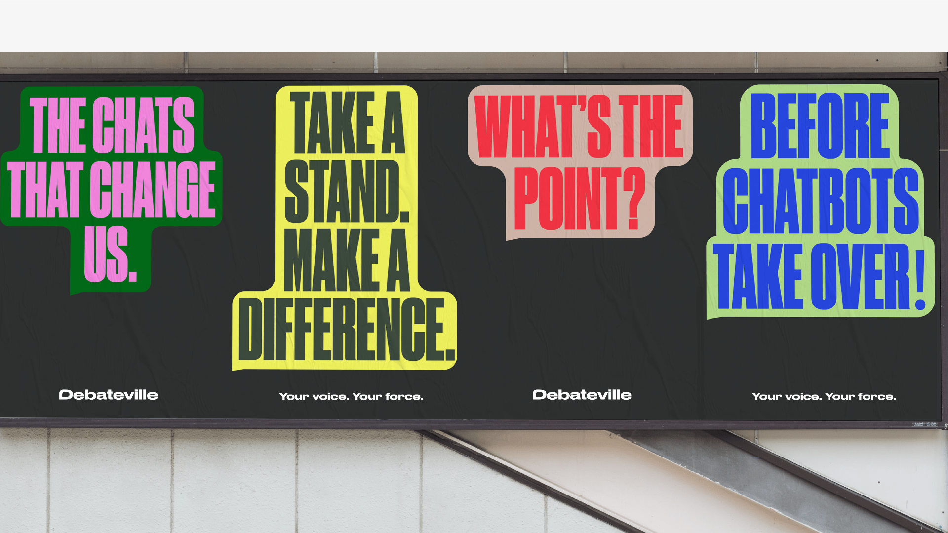 Debateville branding applications