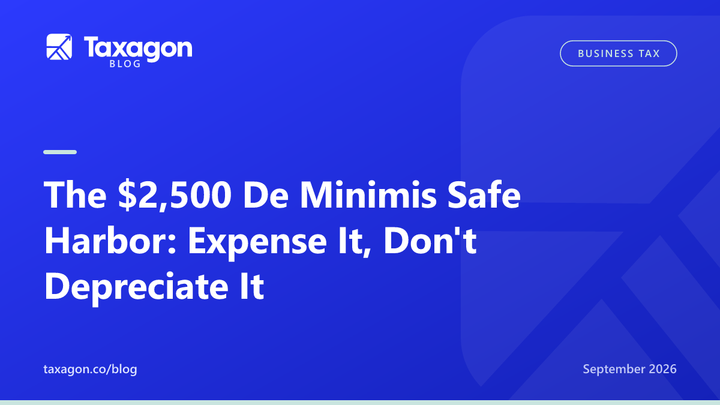 The $2,500 De Minimis Safe Harbor: Expense It, Don't Depreciate It
