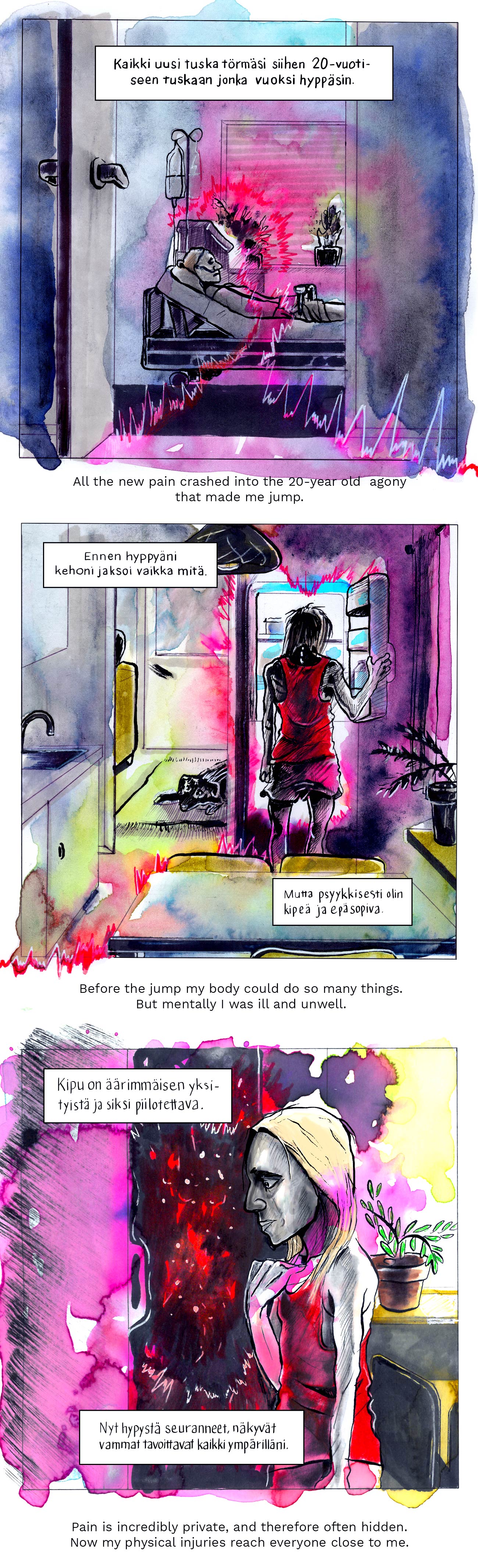 Sarjakuva syömishäiriön ja masennuksen tuskasta, itsemurhasta ja elämästä. A webcomic about the pain of eating disorders and depression, suicide and life itself.