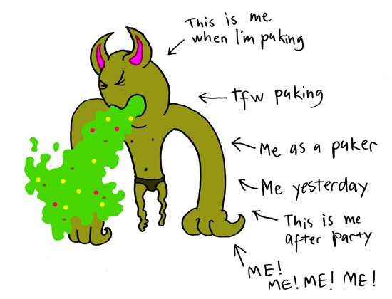puking