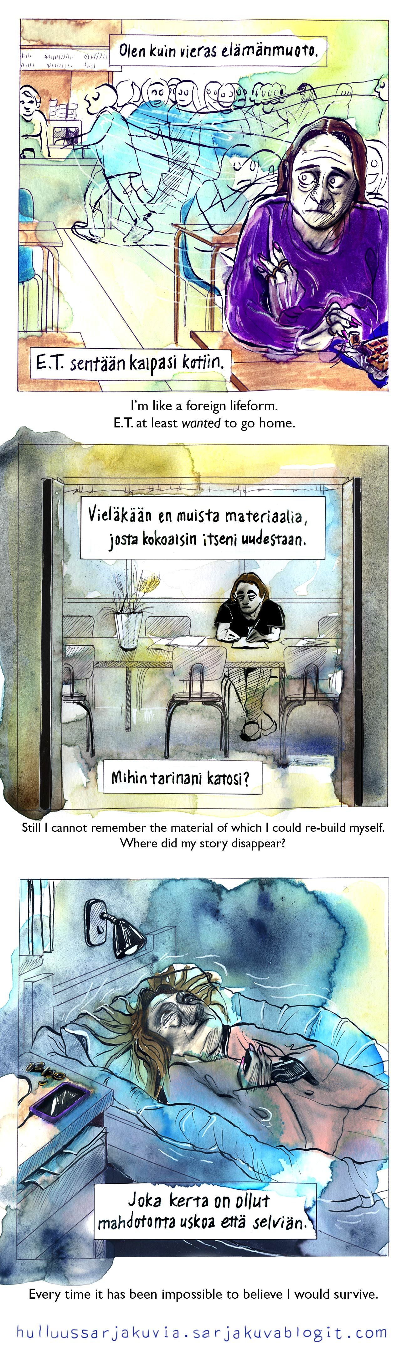 Kadoksissa/A lost mind /Hulluussarjakuvia 2017