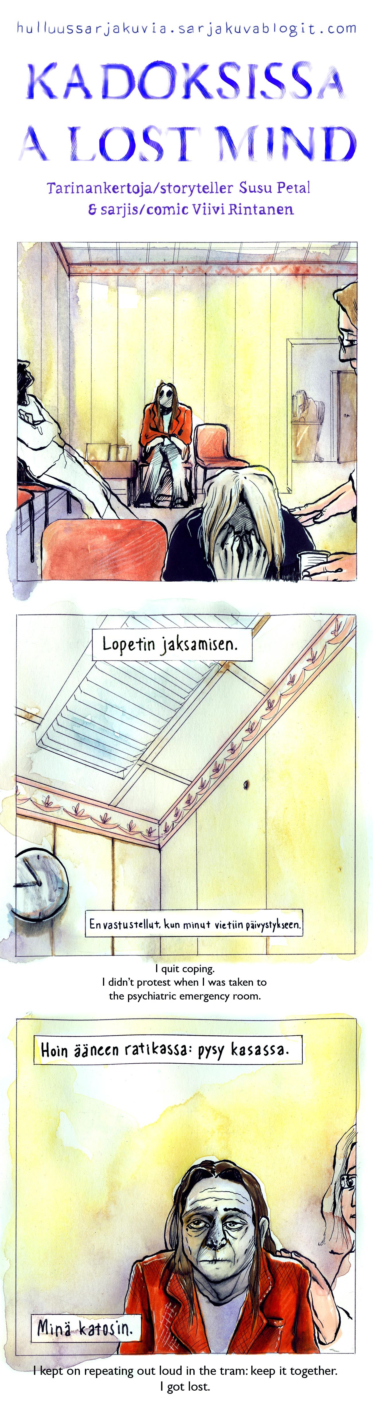 Kadoksissa/A lost mind /Hulluussarjakuvia 2017