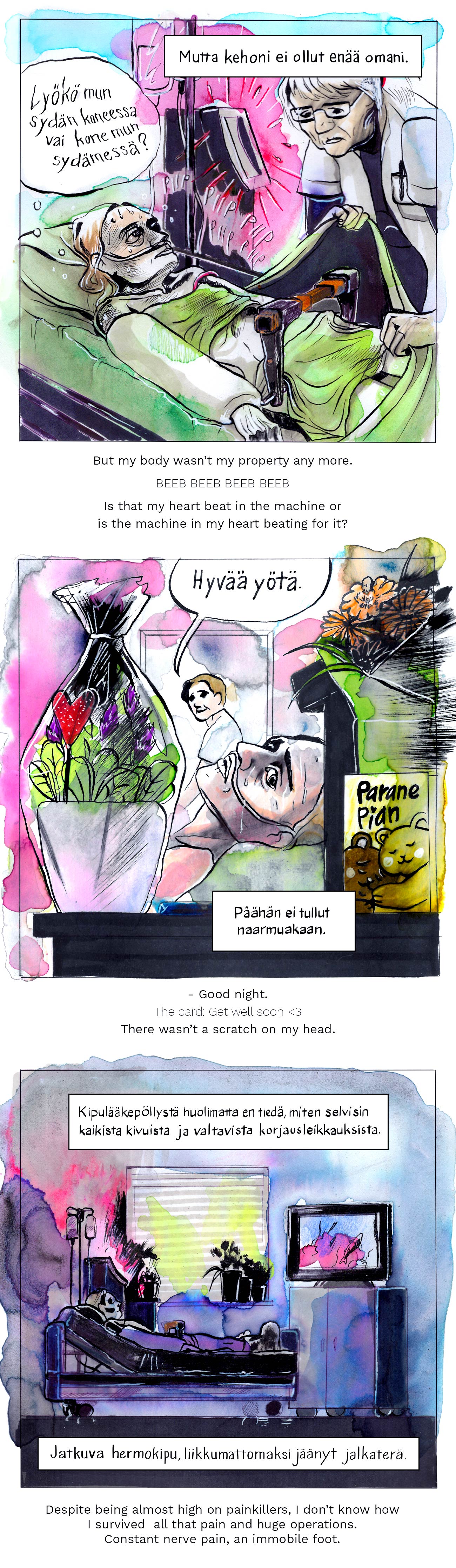 Sarjakuva syömishäiriön ja masennuksen tuskasta, itsemurhasta ja elämästä. A webcomic about the pain of eating disorders and depression, suicide and life itself.