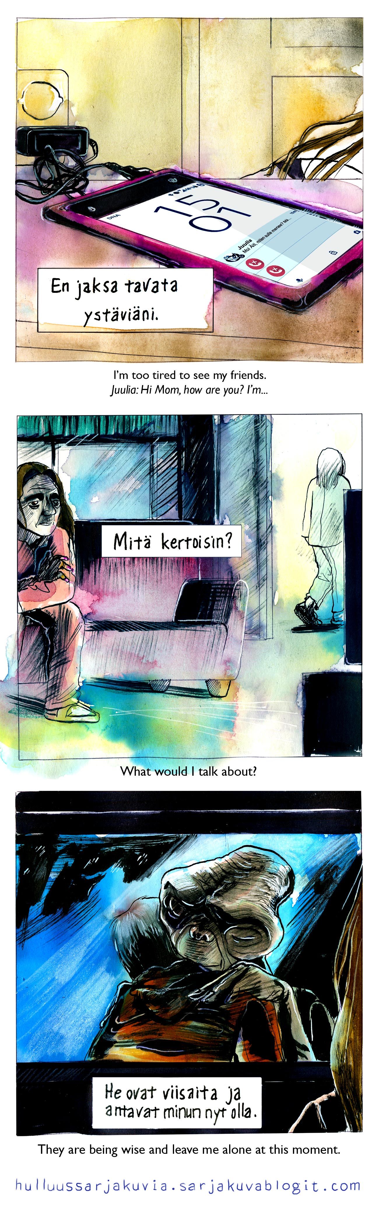 Kadoksissa/A lost mind /Hulluussarjakuvia 2017