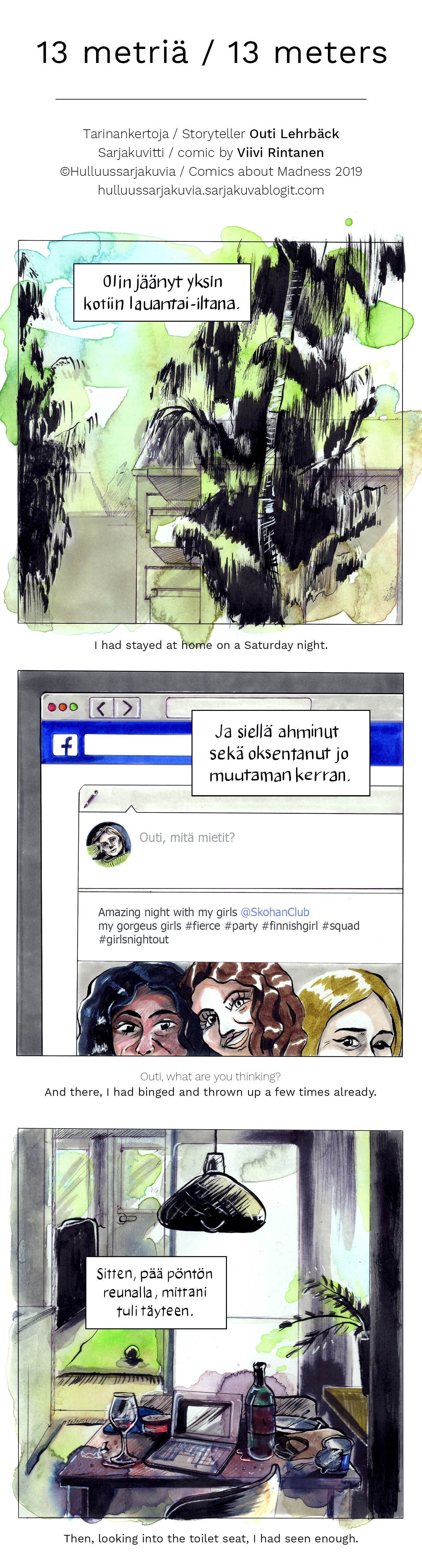 Sarjakuva syömishäiriön ja masennuksen tuskasta, itsemurhasta ja elämästä. A webcomic about the pain of eating disorders and depression, suicide and life itself.