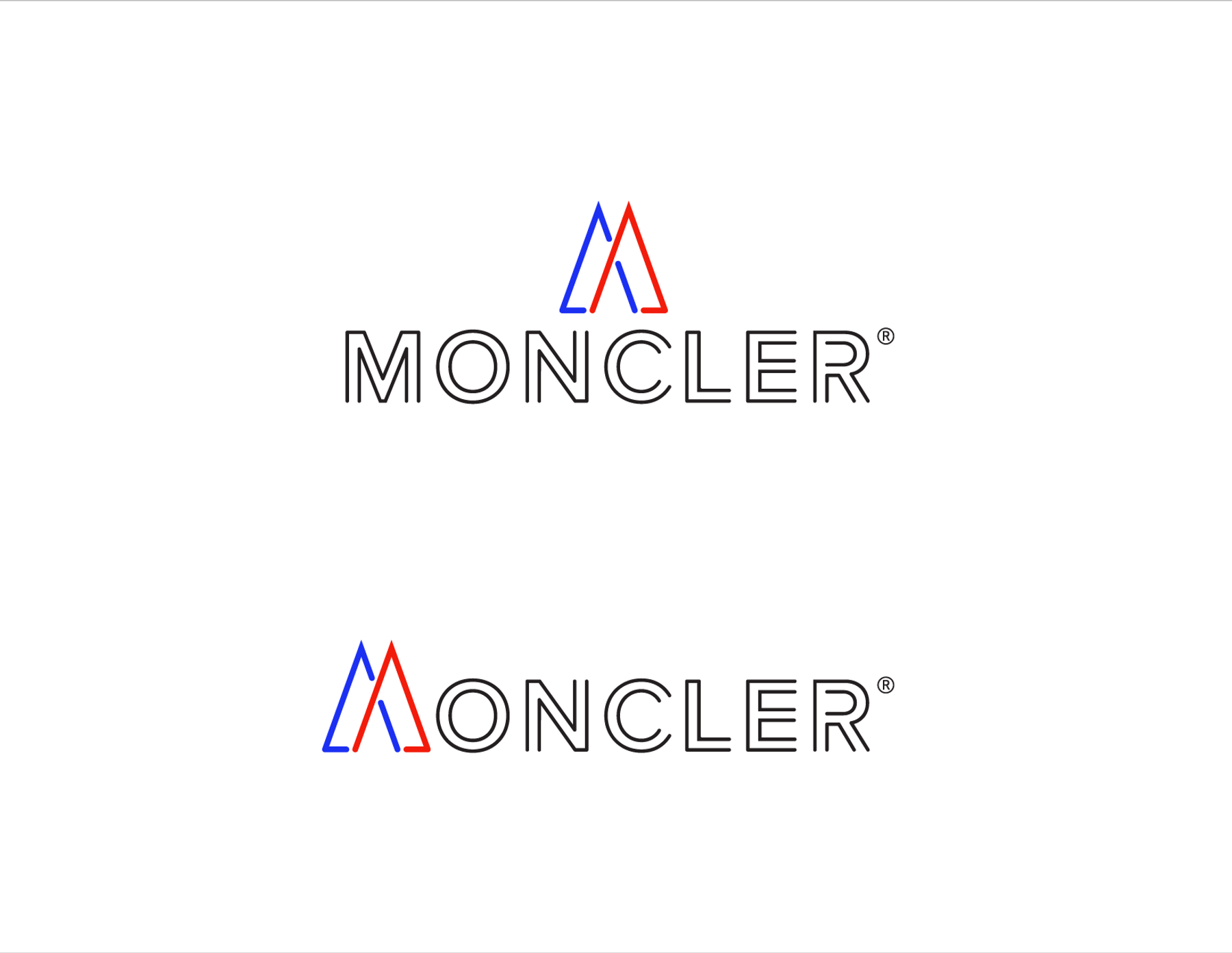 moncler logo on white