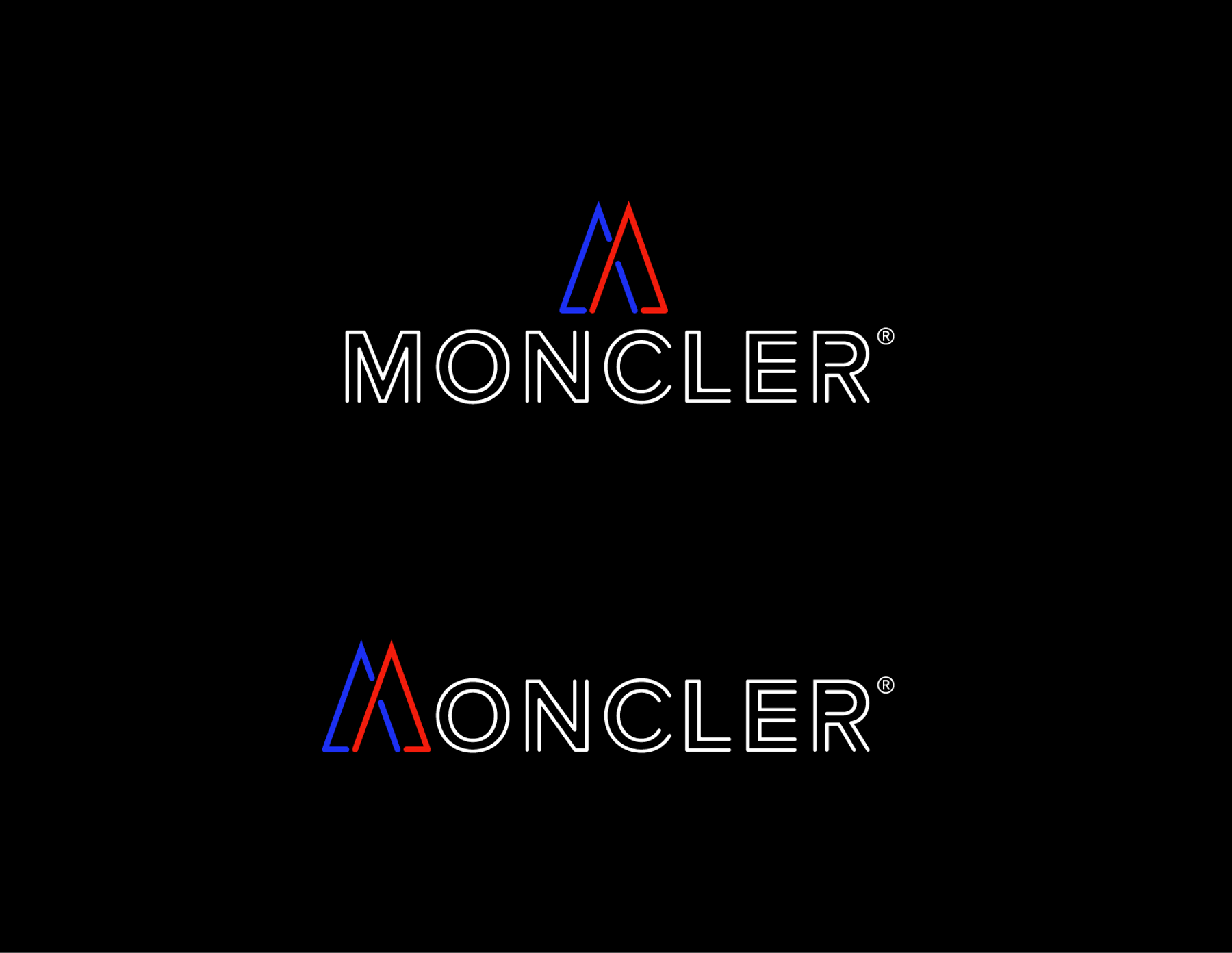 moncler logo on black