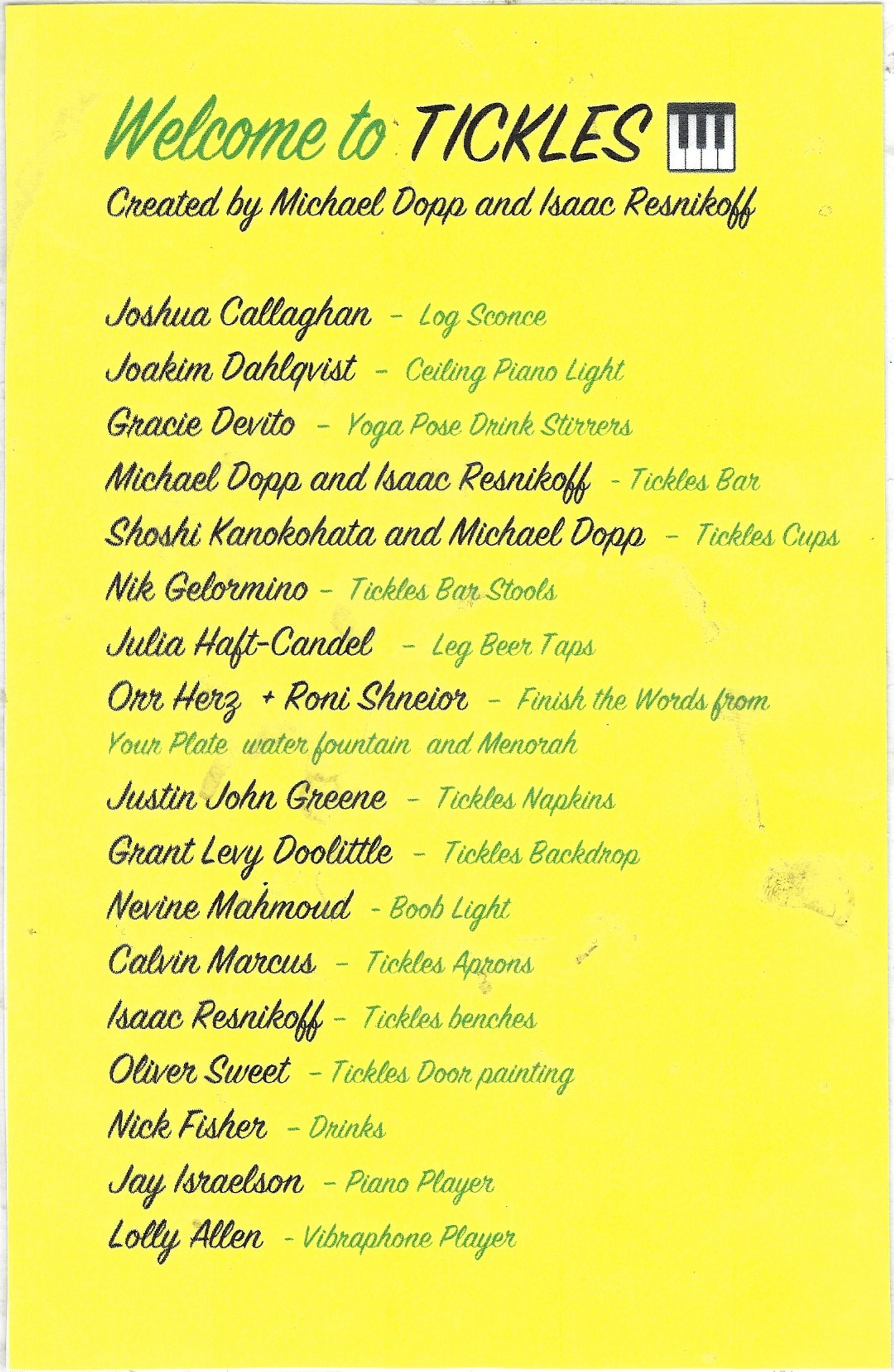 Tickles-checklist