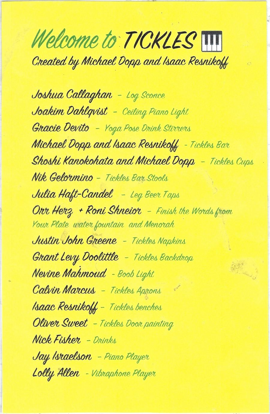 Tickles-checklist