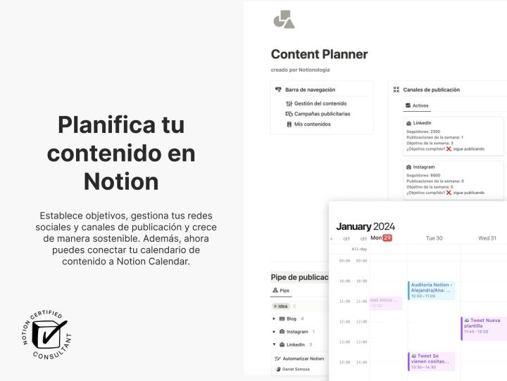 Gestión de contenido en Notion