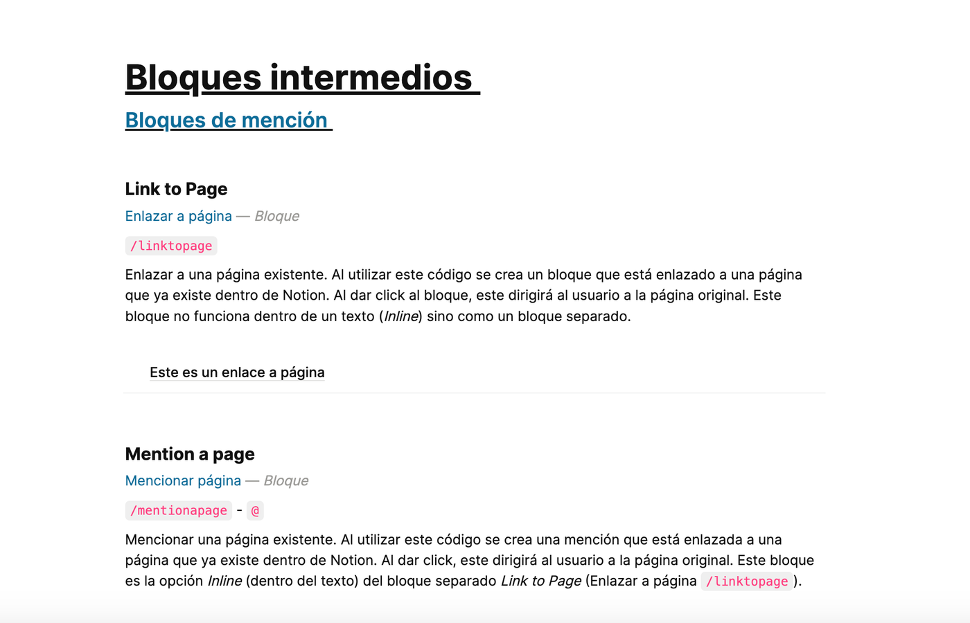 Ejemplo del layout del Diccionario de Notion