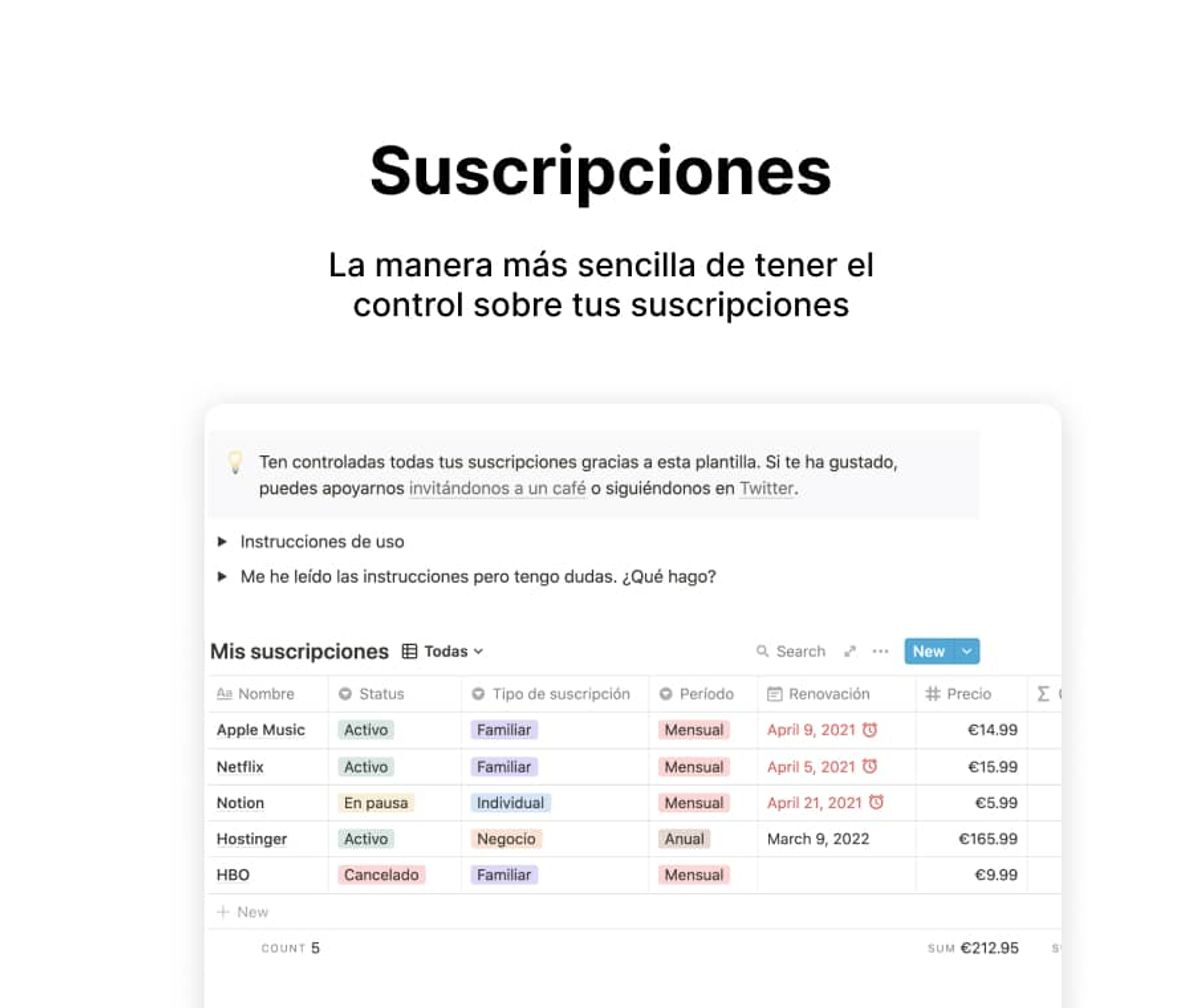 Suscripciones