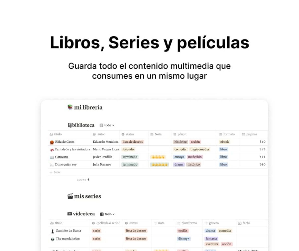 Libros, series y películas