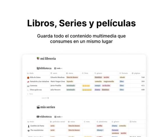 Libros, series y películas