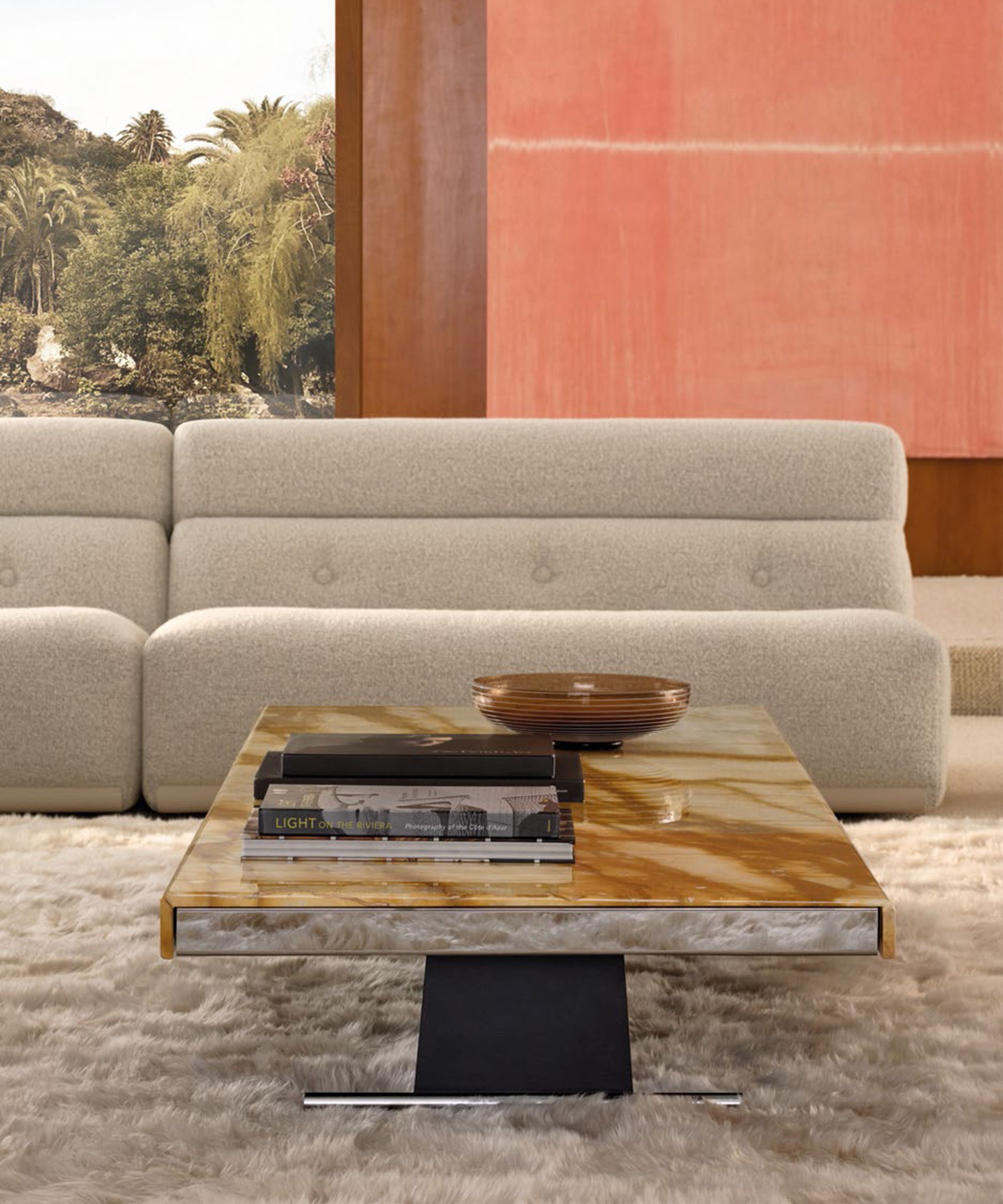 Table basse Minotti style années 70.