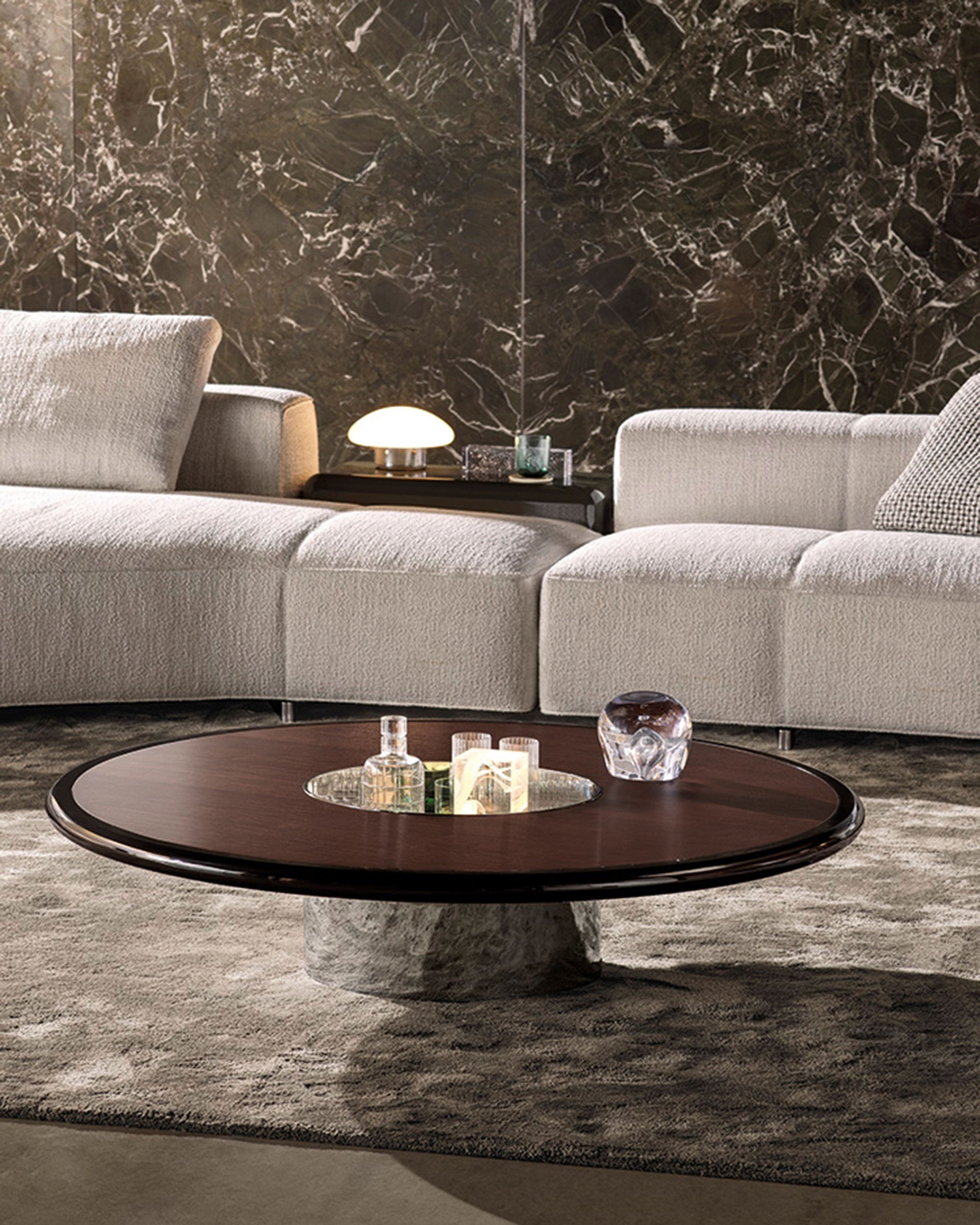Round Minotti coffee table.