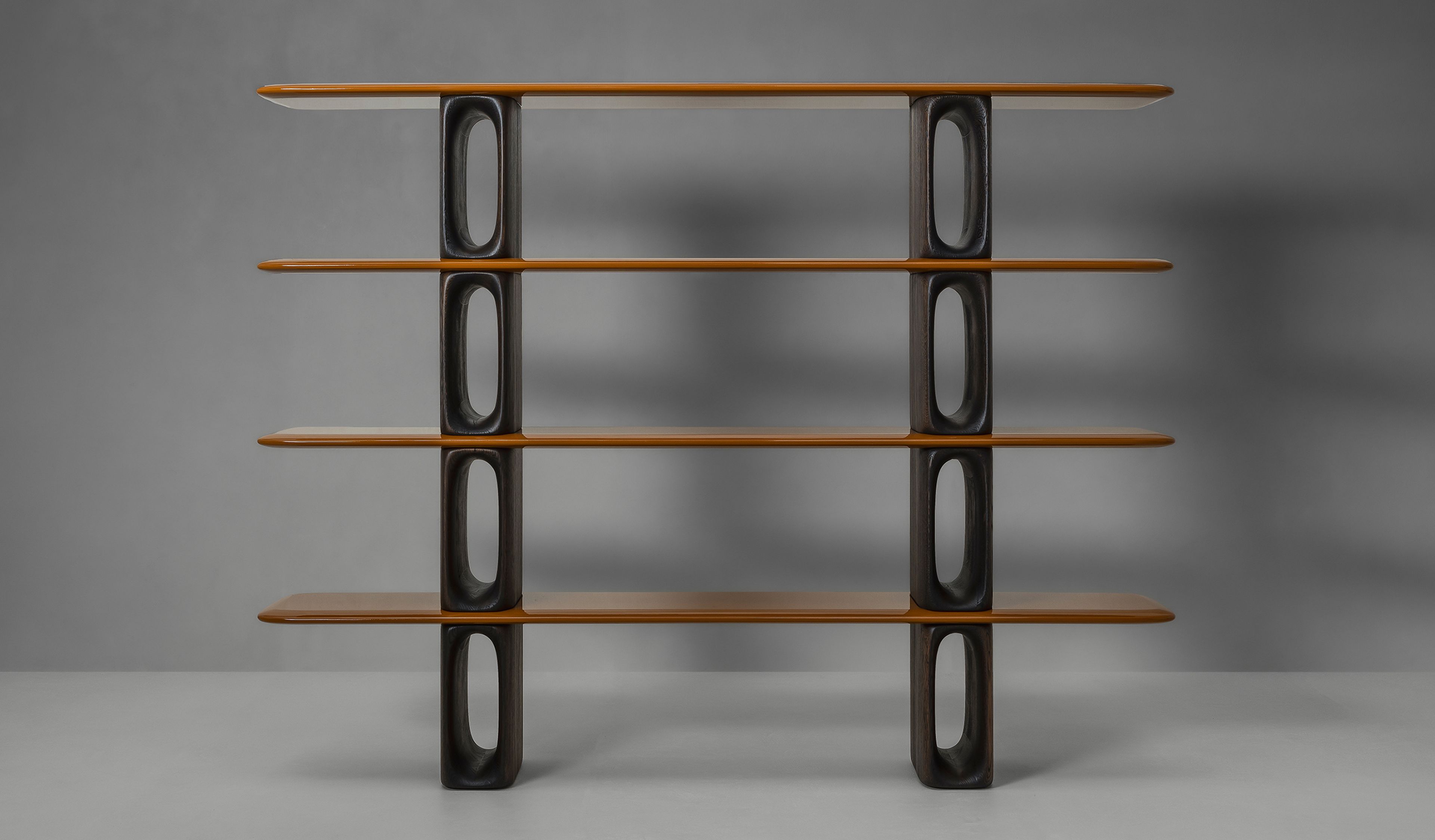 A sculptural bibliotheque by Van Rossum.