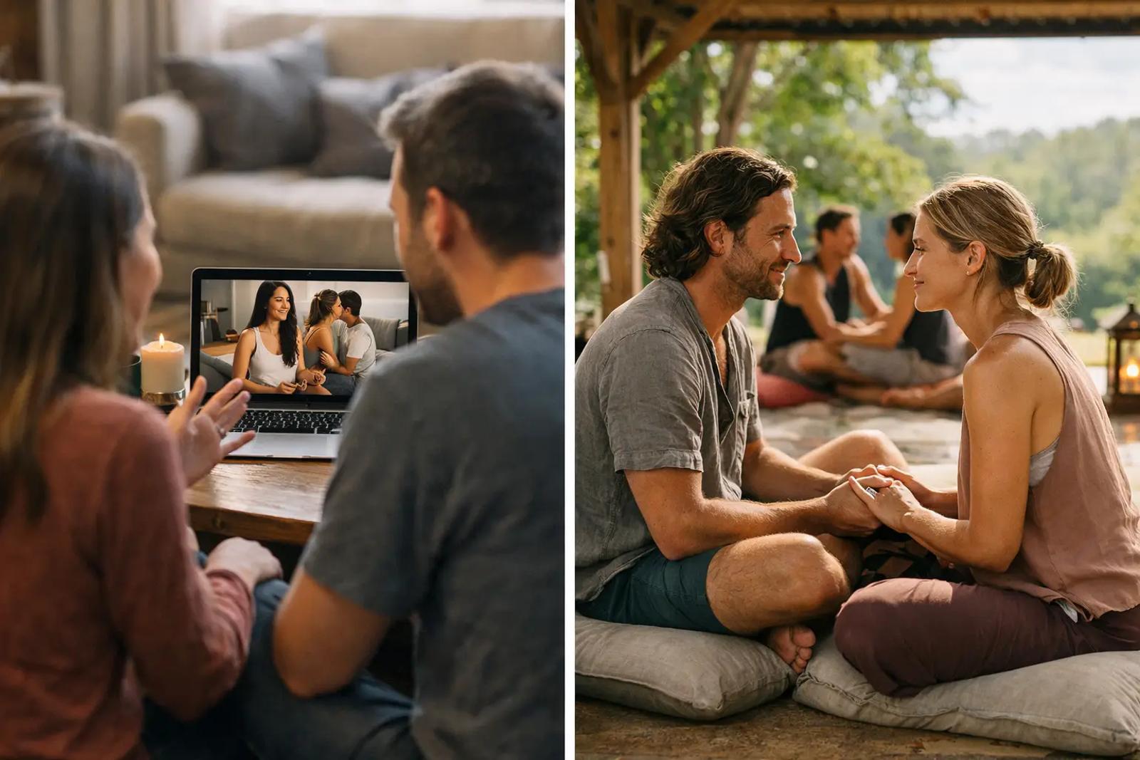 Online Intimacy Classes Versus Retreats Compared
