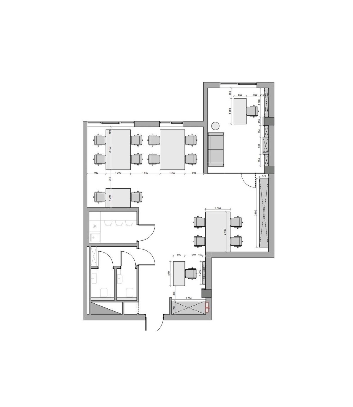 Floor plan — Apartment for Rent on Zhylianska, 68
