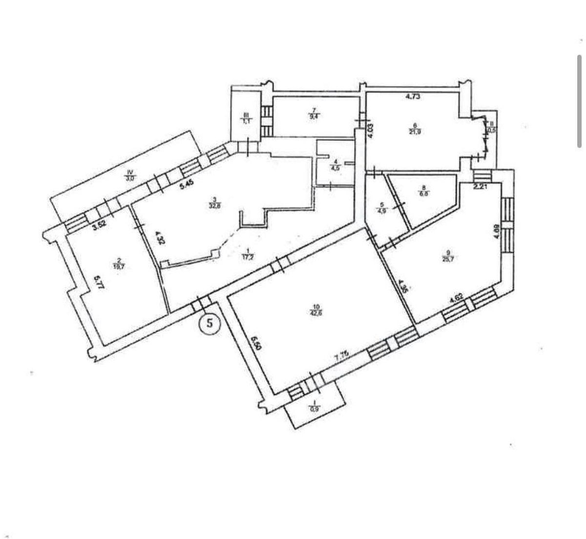 Floor plan — 4-Bedroom Apartment for Sale on Observatorna, 10 — Stalinka