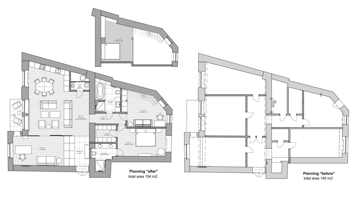Floor plan — 2-Bedroom Apartment for Rent on Arkhitektora Horodetskoho — Historical