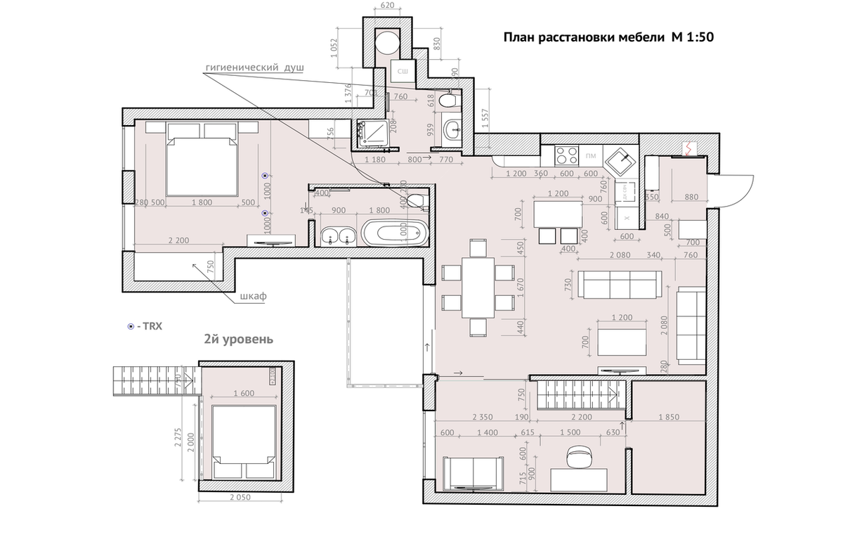Floor plan — 2-Bedroom Apartment for Rent on Antonovycha, 24 — Historical