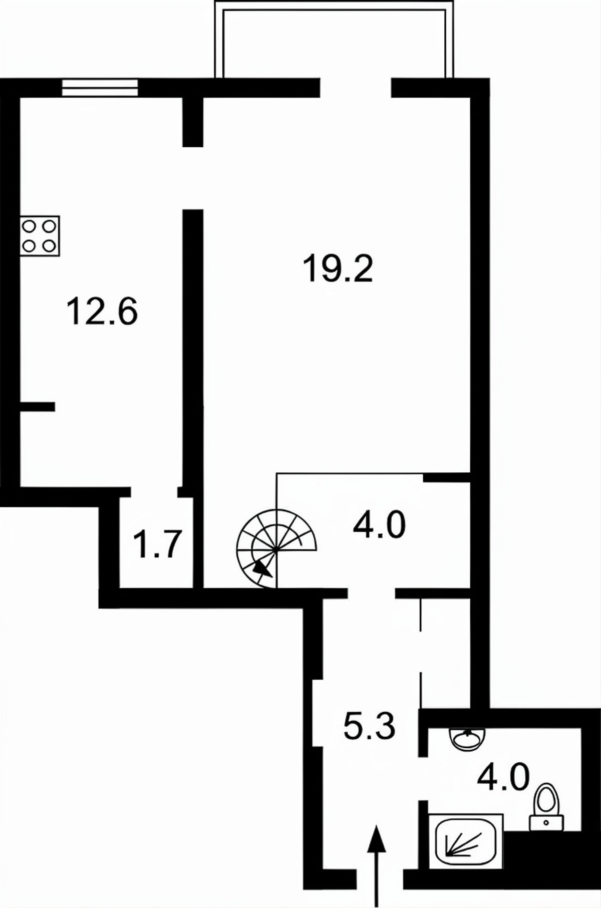 Floor plan — 1-Bedroom Apartment for Sale on Striletska, 7/6 — Historical