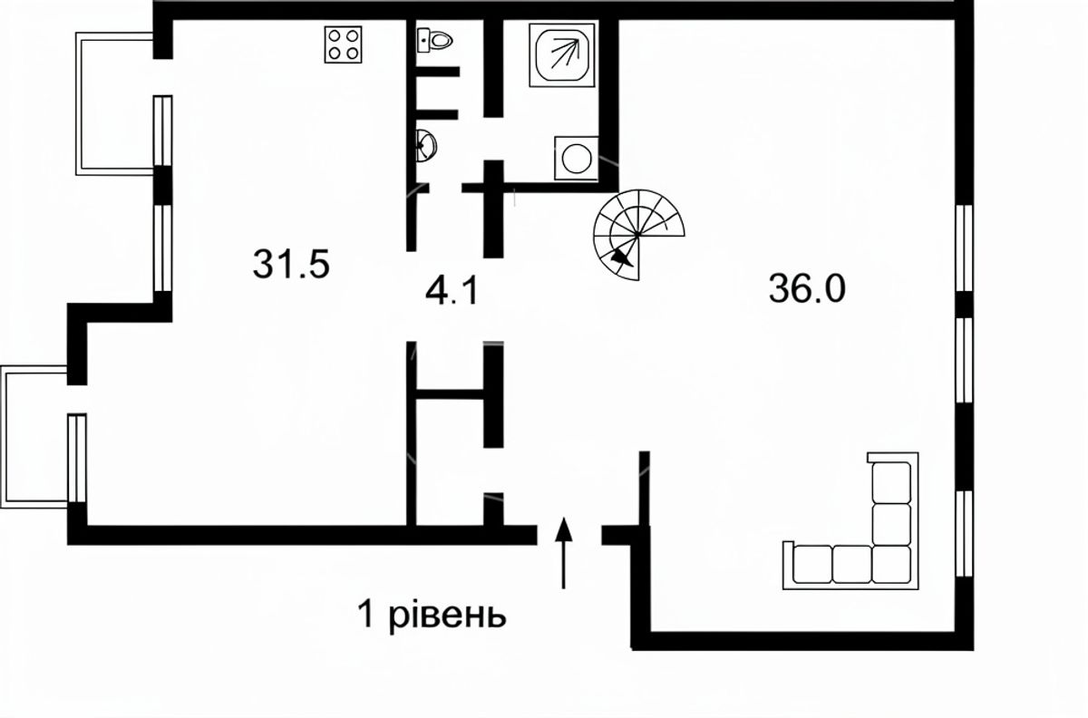 Floor plan — 4-Bedroom Apartment for Sale on Yaroslaviv Val, 13 — Historical