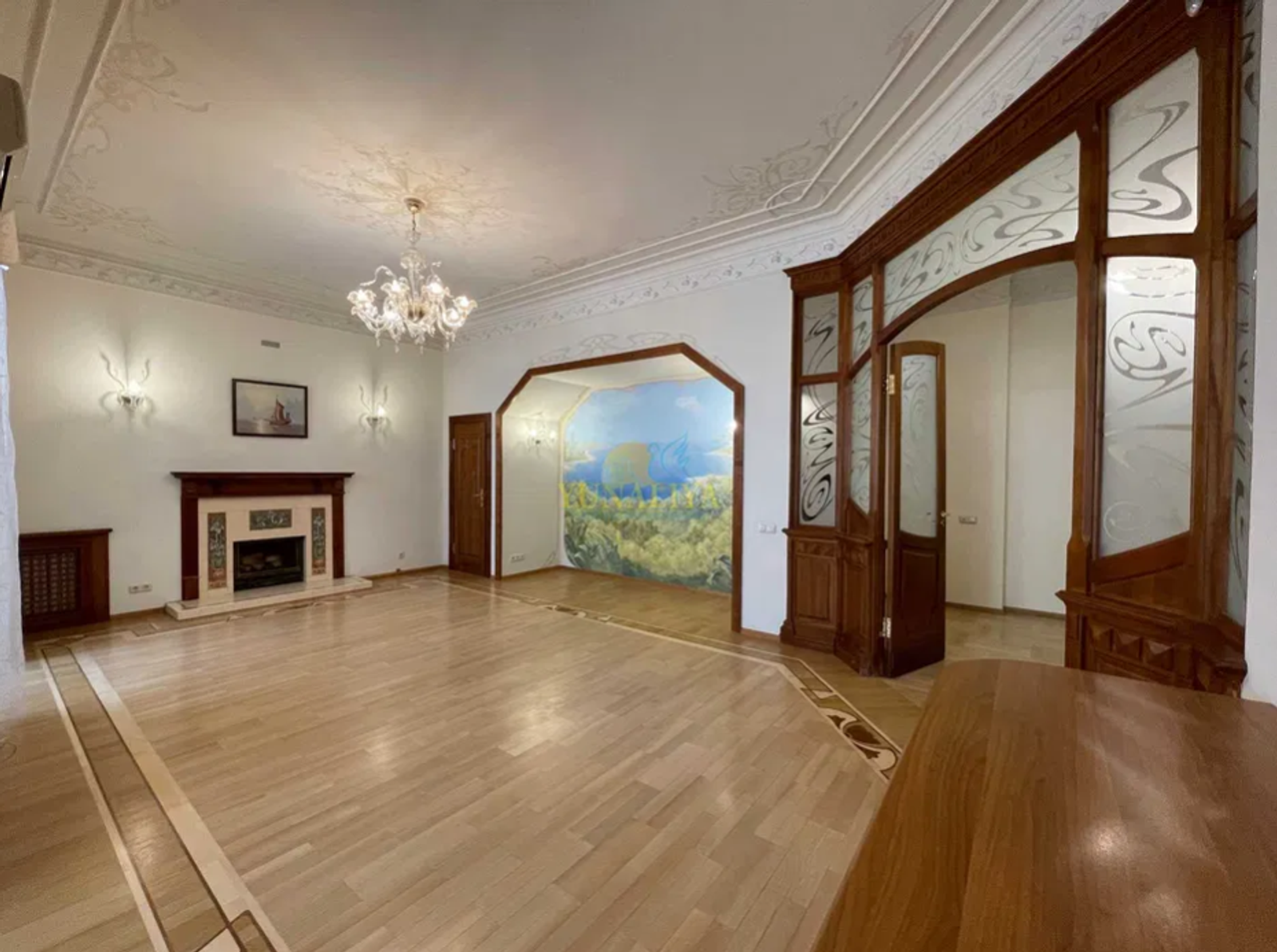 Living room in a duplex penthouse on Arkhitektora Horodetskoho Street 15, Kyiv