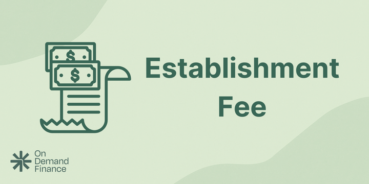 establishment fee definition
